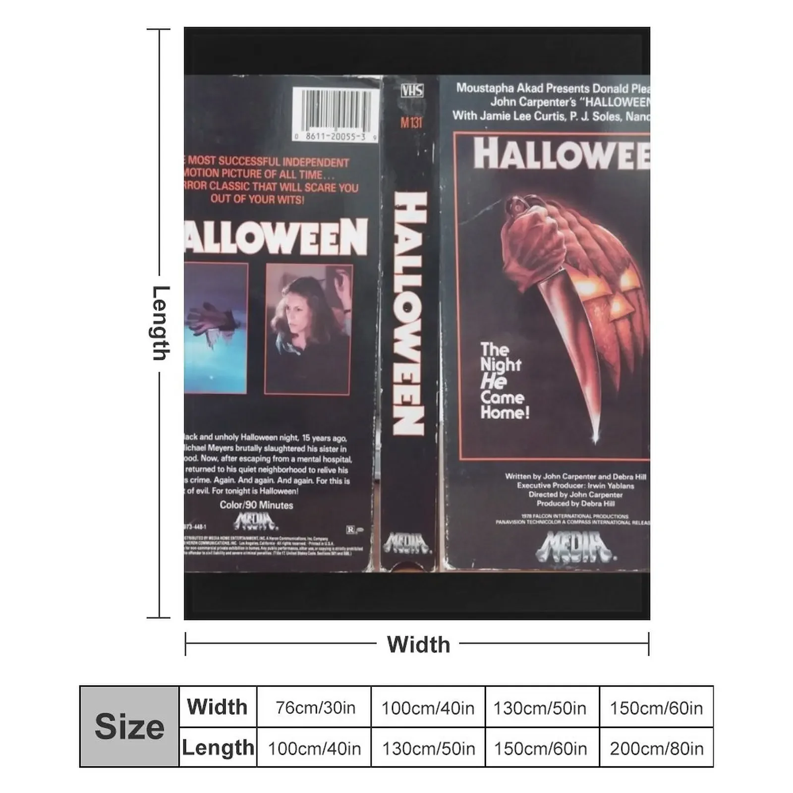 Horror VHS Cover Art Throw Blanket Cute Plaid Custom Blankets