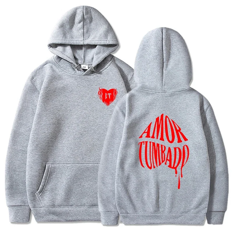 Amor Tumbado Corridos Hoodies Tumbado masculino e feminino, pulôver casual com capuz, moletons Harajuku, moletons fashion