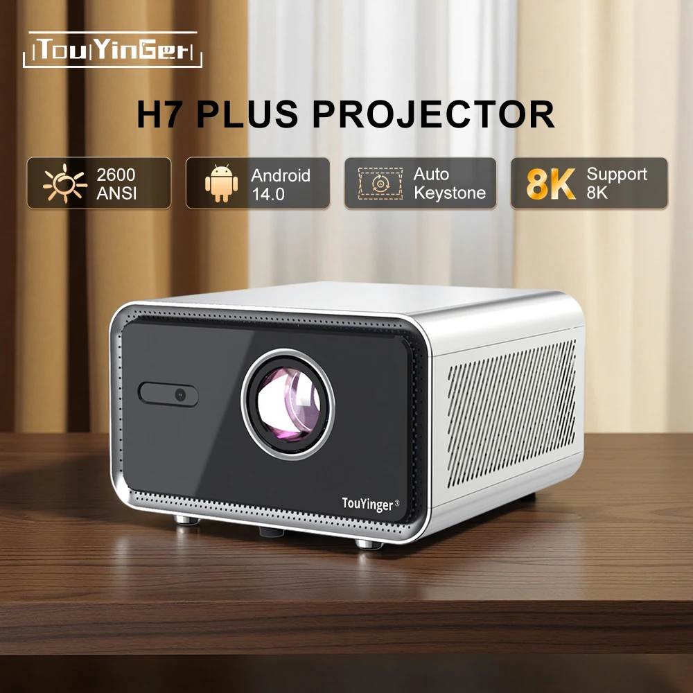 

Проектор Touyinger H7 Plus Full HD 1080P для улицы, портативный Wi-Fi проектор H6 Pro обновленной версии, LED-проектор для домашнего кинотеатра
