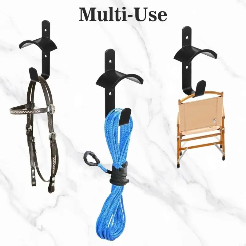 

Metal Bridle Holder Bracket Space Saving Wall Mount Horse Tacks Organizers