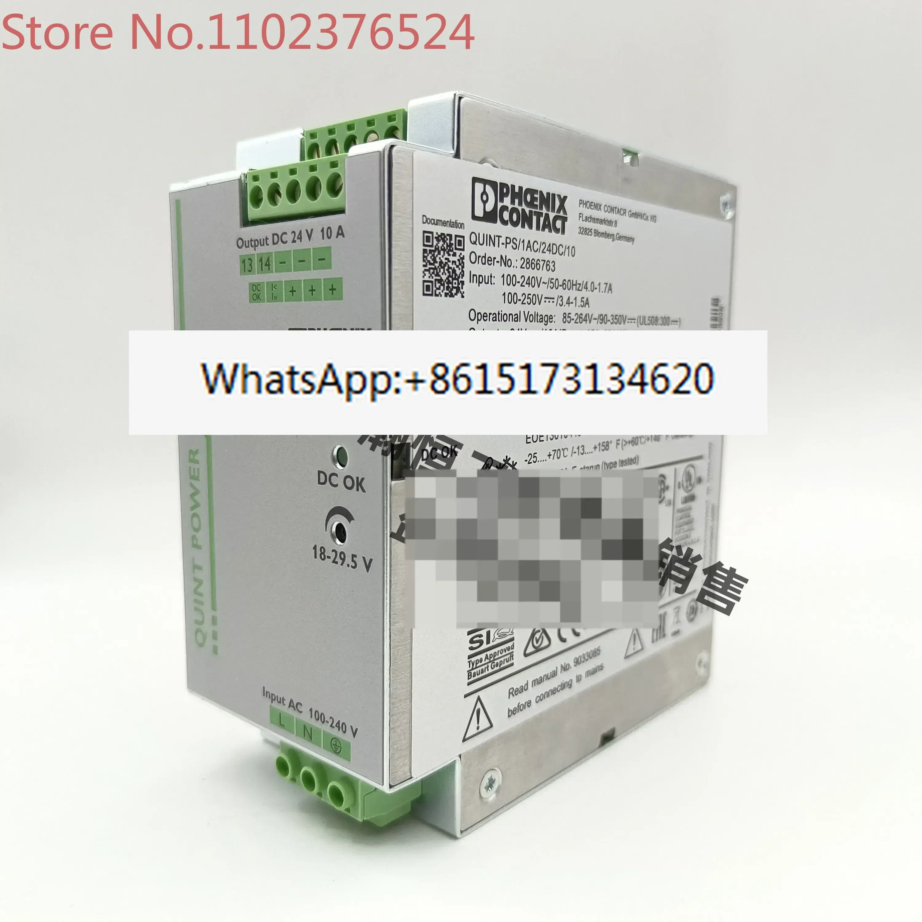 

Original Phoenix Contact switching power supply 2866763 QUINT-PS/1AC/24DC/10 2866776 20A