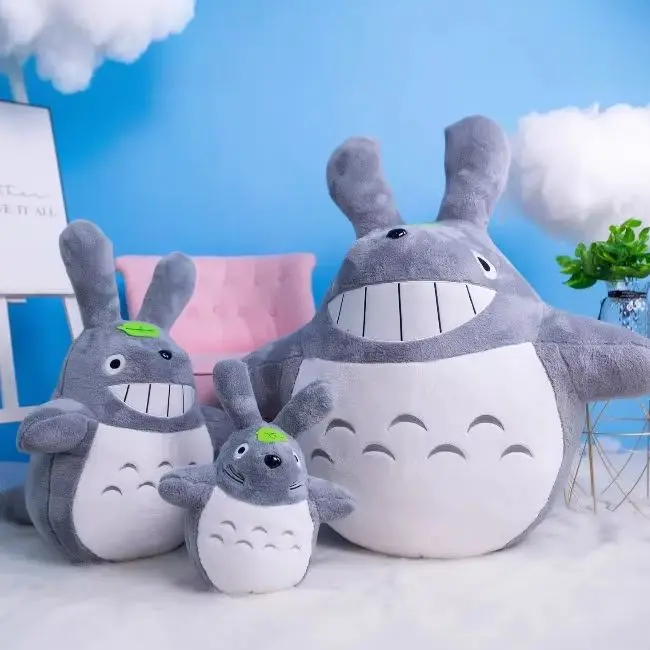 Pop My Neighbor Totoro Soft Plush Stuffed Toy Fluffy Plushie Lovely Animal Figure Comfort Companion Toy Home Desktop Decor Gift