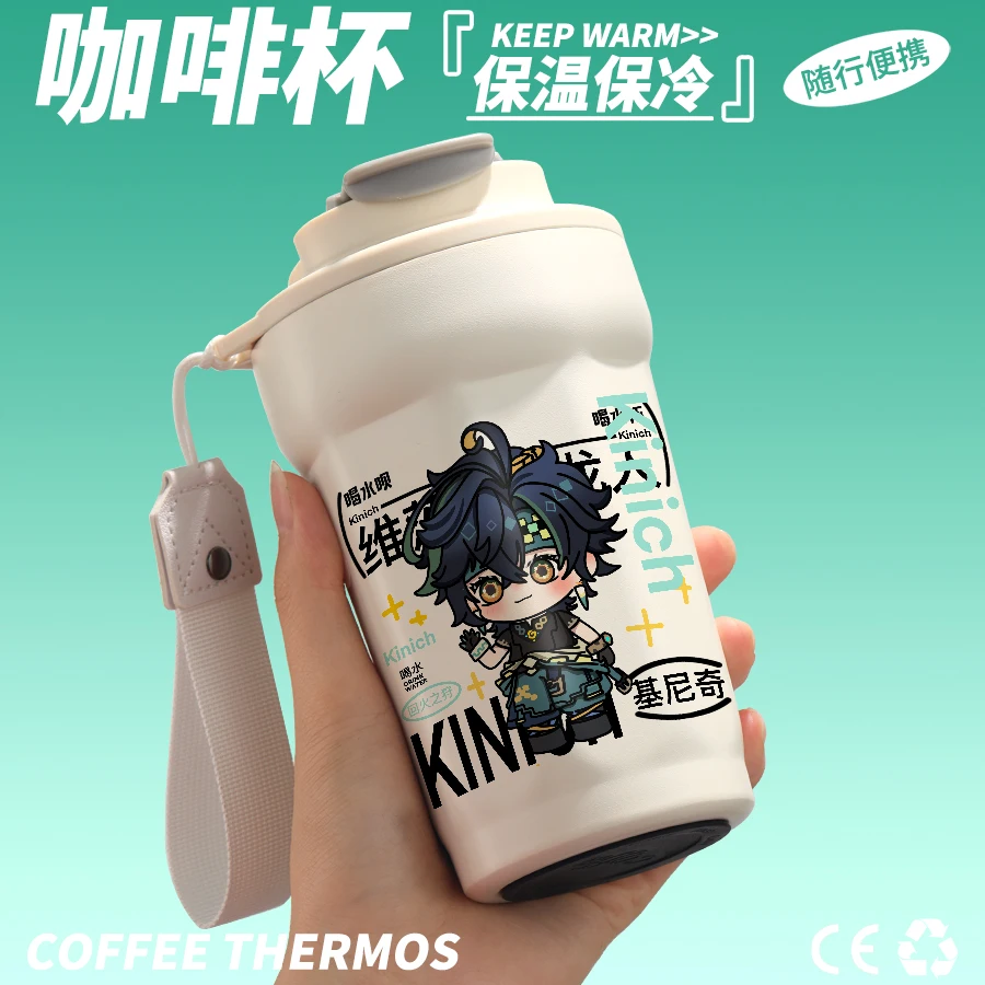 

Anime Genshin Impact Kinich Cosplay Thermal Insulation Cup Cartoon Insulated Mug Vacuum Flask Stainless Steel Coffee Cups Xmas