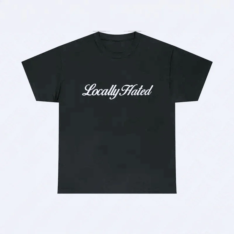 

Summer Harajuku Letter Locally Hated Printed Graphic T-shirts Men's and Women's Short Sleeved T-shirts High Quality Street Wear