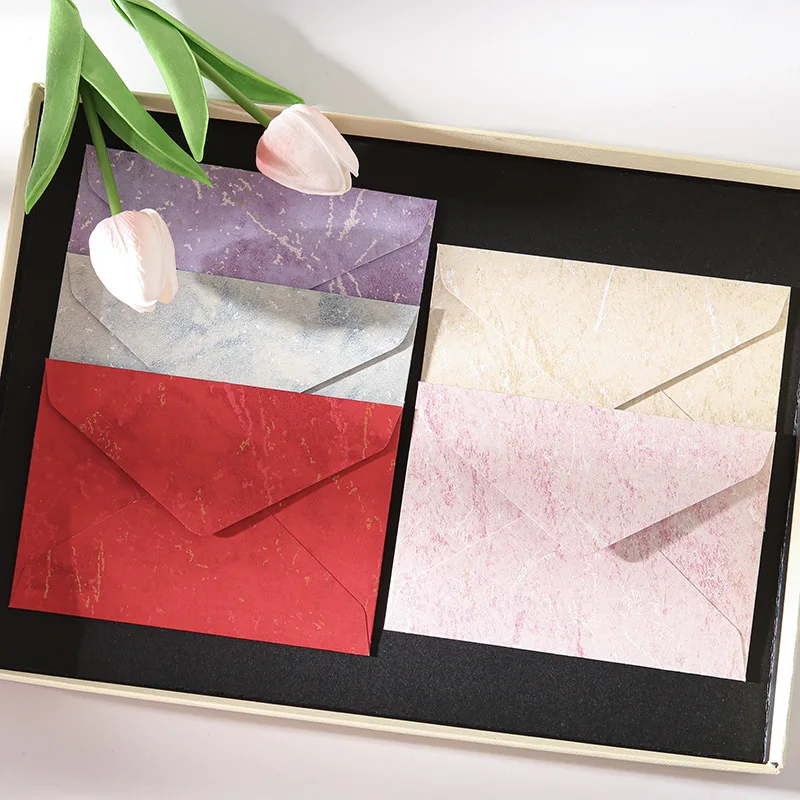 

50pcs/lot 16.1x11.2cm Retro Envelope High-grade 250g Paper Emboss Envelopes for Wedding Invitations Stationery Business Letter