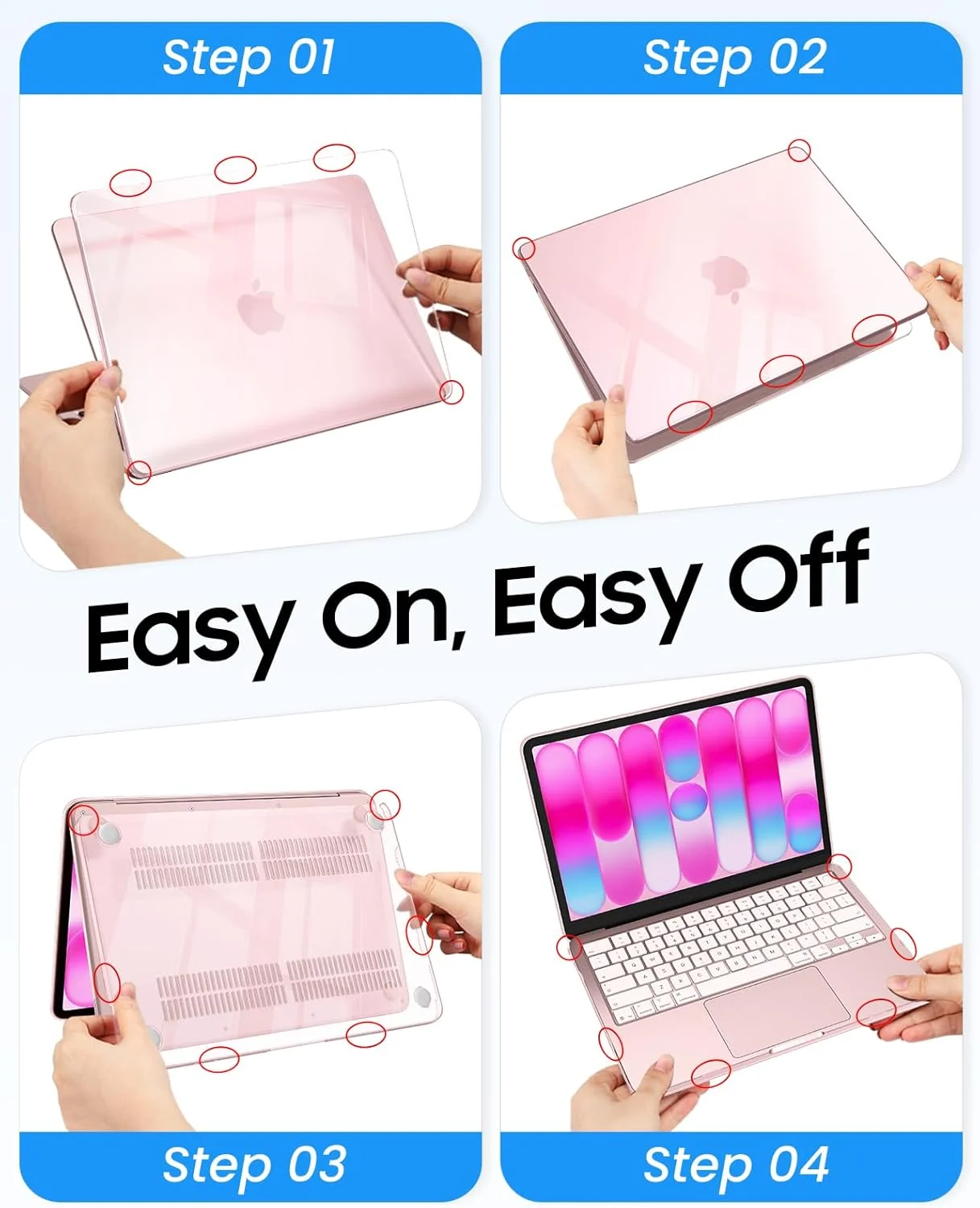 Fotografia 7: Capa compatível com chip MacBook Neo A18 Pro de 13 polegadas, capa protetora rígida para laptop A3404 2026, leve, transparente.
