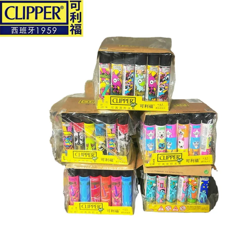 24Pcs Clipper Mini Flint Wheel Lighter Butane Refillable Cigarette Lighter, Cool Men's Gift & Smoking Accessories view 2