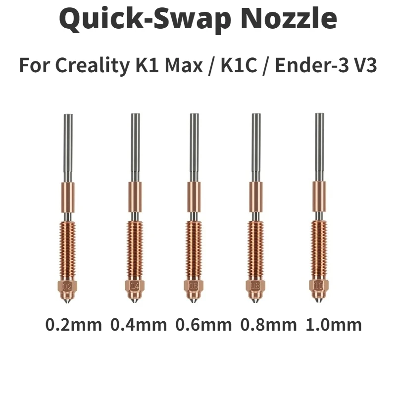 Creality K1C_K1 Max_Ender-3 V3 Unicorn Quick-Swap-Düsen-Kit, schnelle Installation, High-Flow-Druck, verbessertes Material