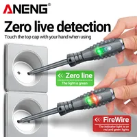 ANENG Meter Electric Pen Insulated Electrician Highlight Word/cross Screwdrivers Neon Bulb Indicator Pocket Tester Pen Tools B05