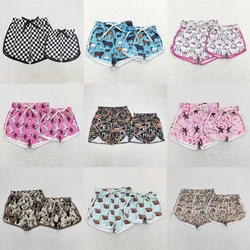 Wholesale Baby Girl Adult Women Shorts Summer Camo Cow Boots Western Bottoms Parent-child Matching Clothing