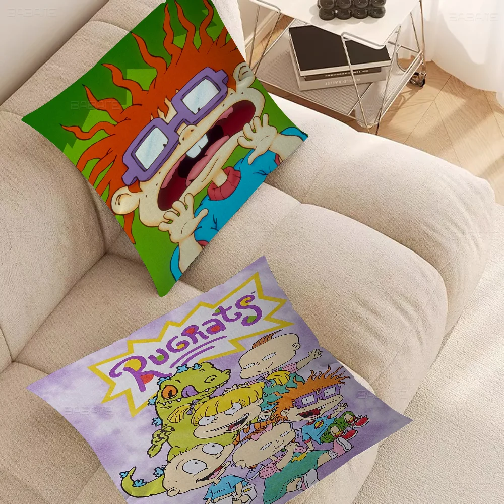 Cartoon-R-Rugrat-Anime Pillow Gifts Home Office Furnishings Bedroom Sofa Car Cushion Cover Case 45x45cm