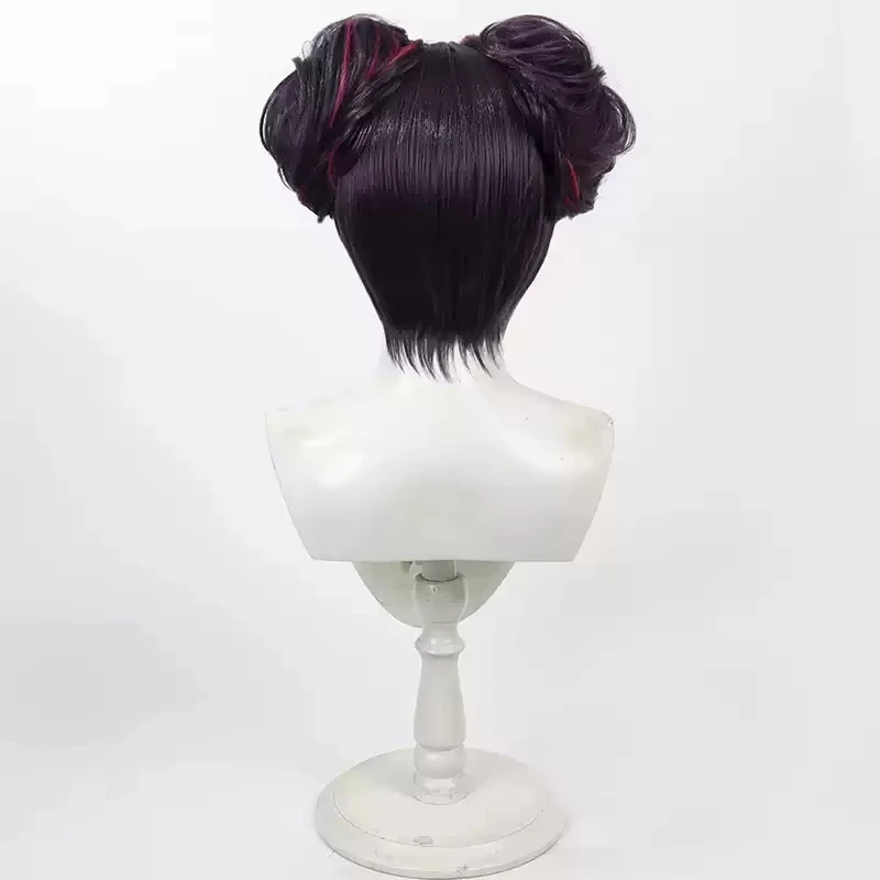 Nikke Wig Cosplay dewi kemenangan, Wig kostum Cosplay dengan roti tahan panas rambut sintetis pesta Halloween, Wig kostum permainan peran