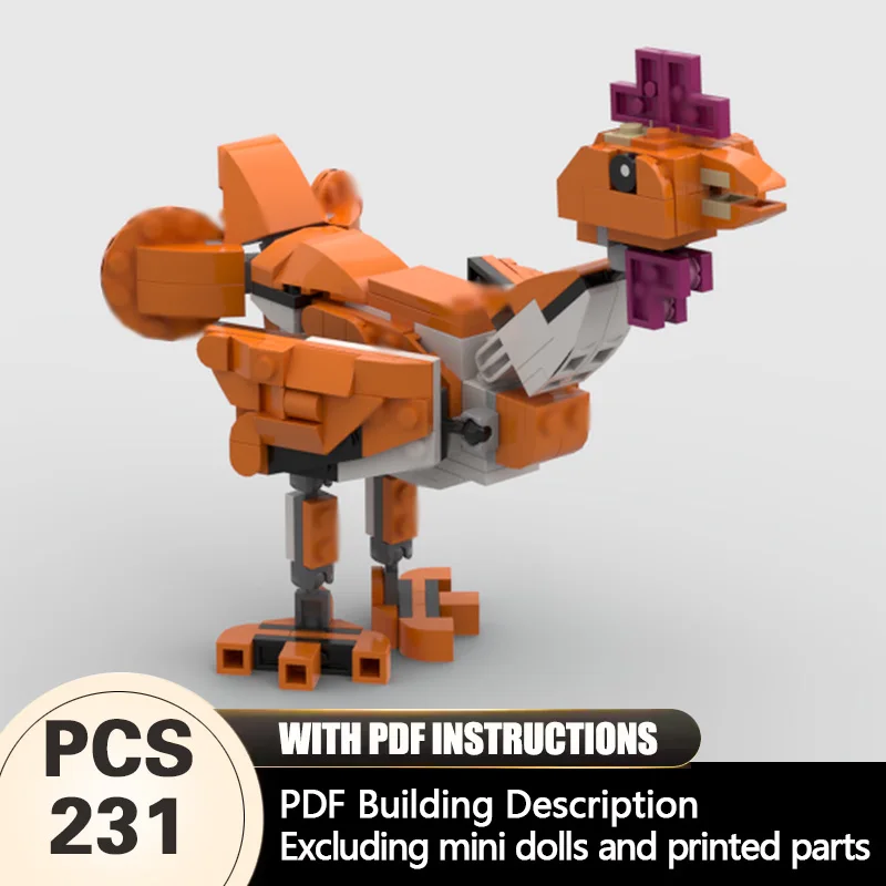 

Creators Animal Series Model MOC Building Bricks Orange Chicken Modular Technology Gifts Holiday Assemble Children Toys Suit