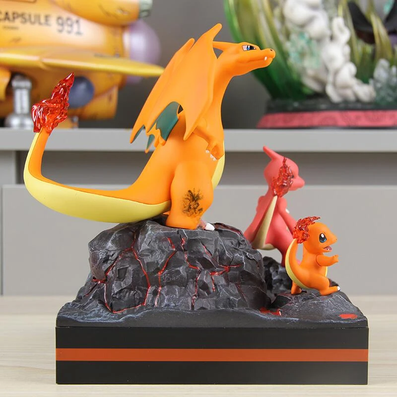 Pokemon Gk Unlimited Illustration Series The Second Bullet Of Charmander Evolved Fire Dinosaur Figure Model Toys Ornaments Gifts