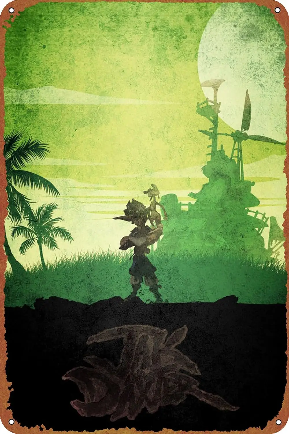 Póster de juego de Jak y Daxter, letrero de Metal, decoración de pared Retro de Metal de estaño para el hogar, calle, puerta, bares, Club, 1 unidad