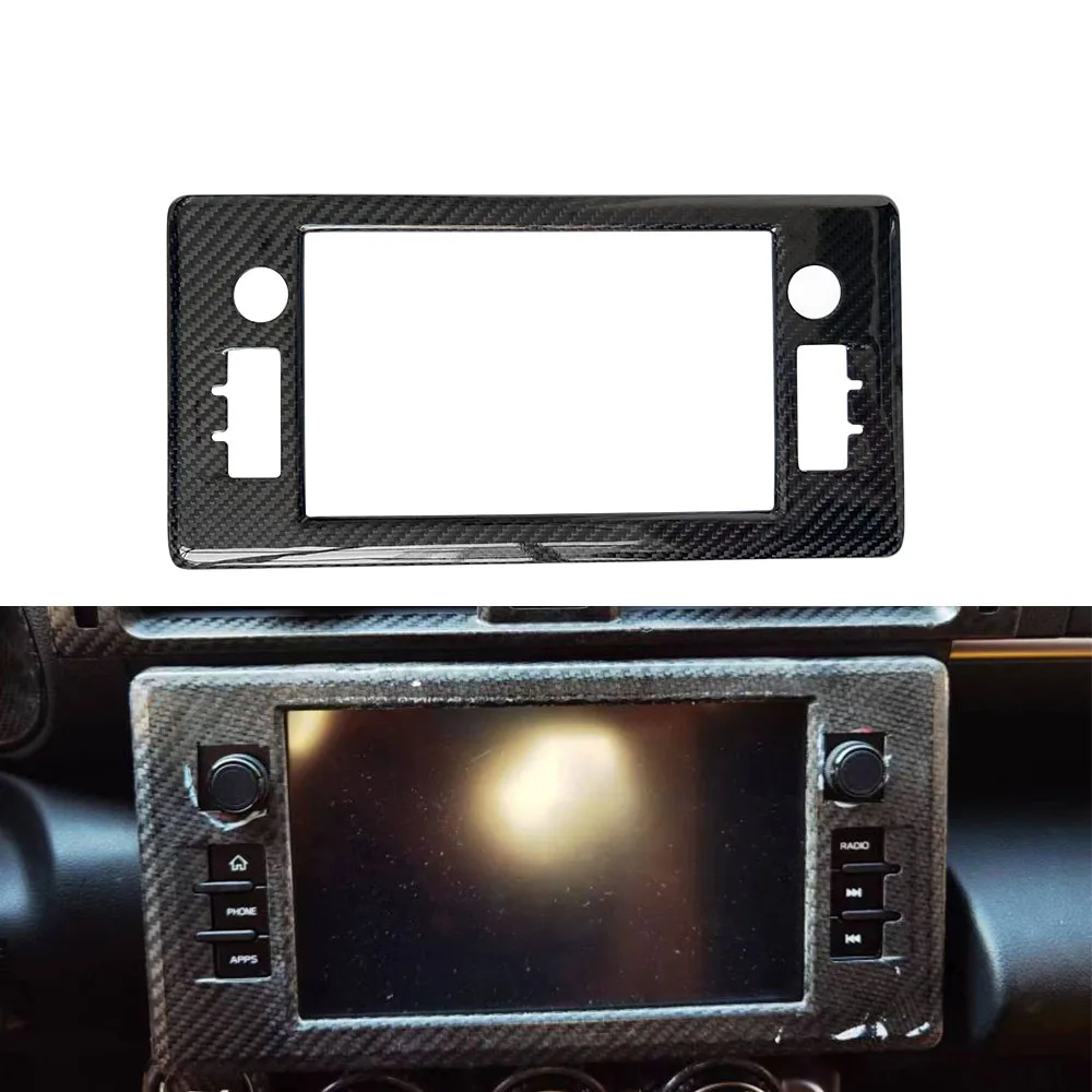 For Subaru BRZ Toyota GR86 2021up Dry Carbon Car Central Control CD Player Panel Frame Decoration Multimedia Frame Cover
