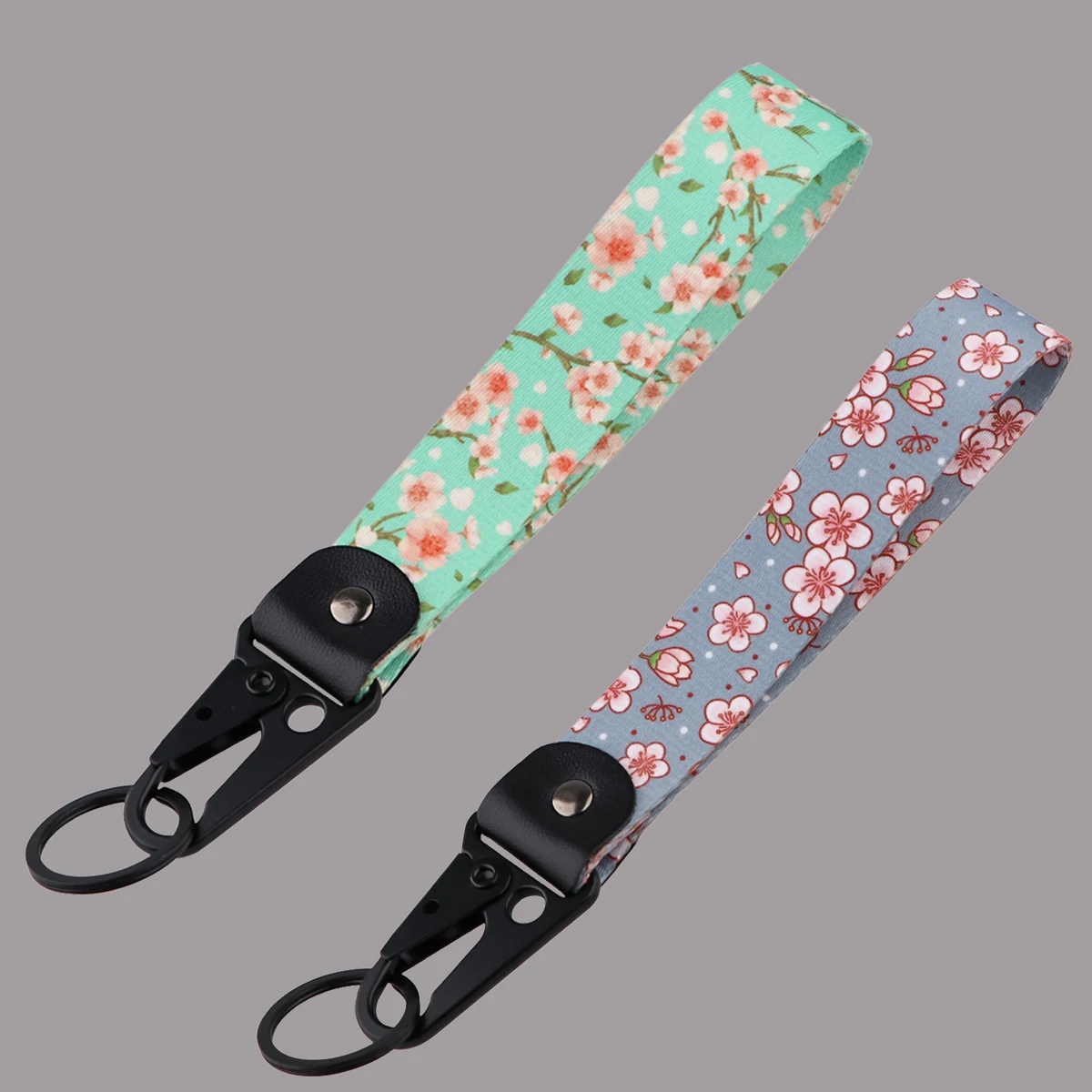 

Fresh Flower Car Keychain Short Lanyard Wrist Straps Motorcycle Keyring Key Holder Accessories Fashion Jewelry Gifts