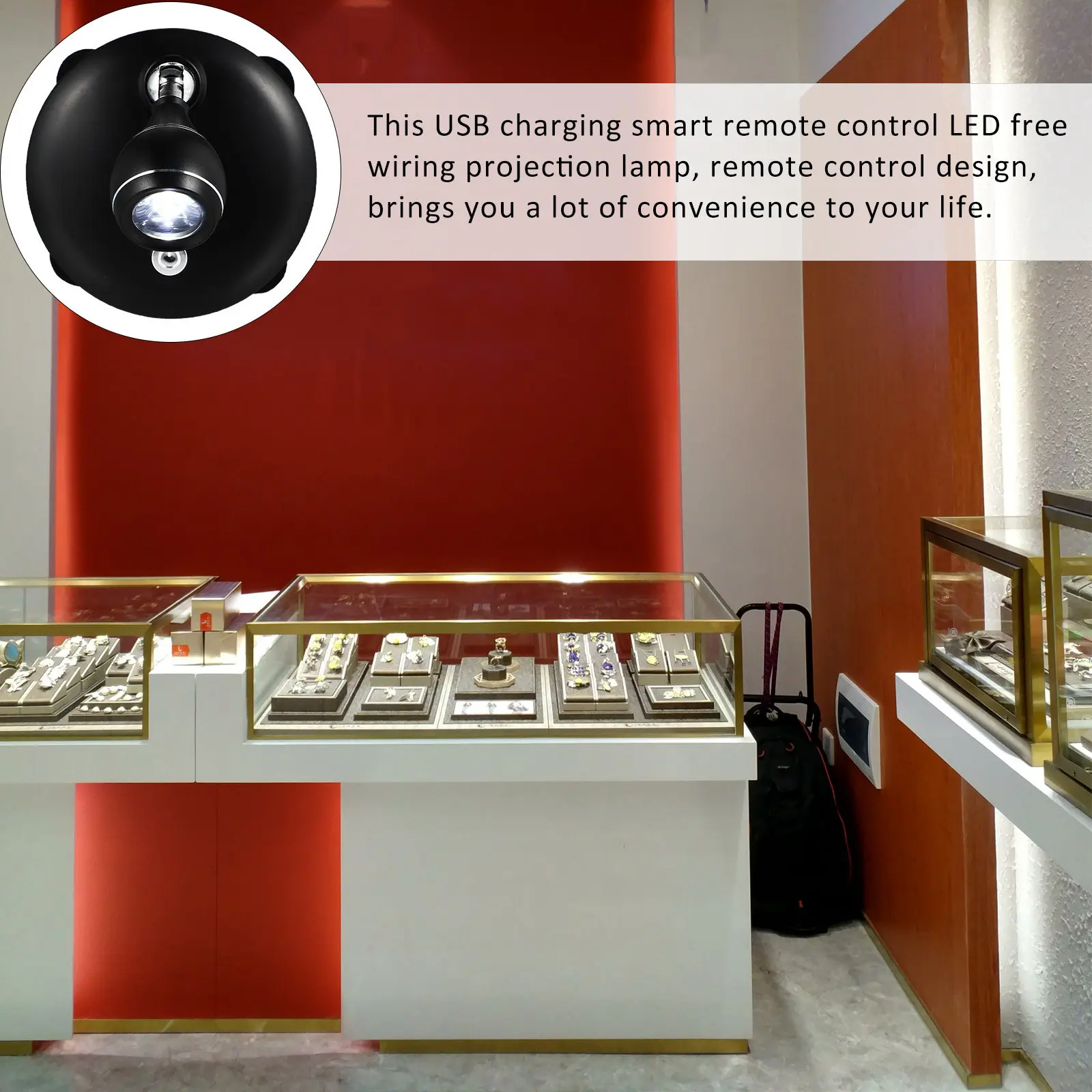 

2 комплекта интеллектуальных светодиодных прожекторов с дистанционным управлением, проекционные лампы с USB-зарядкой для галерей, лампа с USB-зарядкой