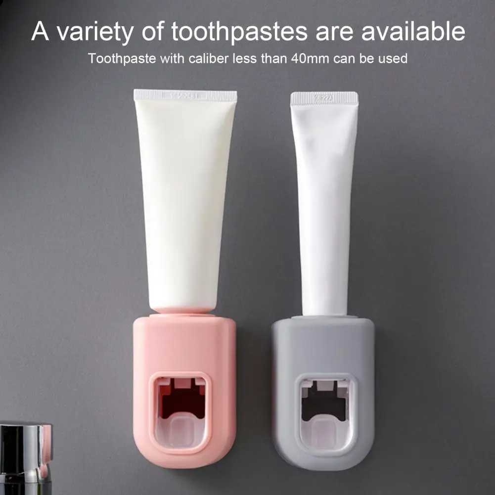 Nordic Style Toothpaste Dispenser Wall-mounted Punch-free Squeezing Toothpaste Automatic Squeezer Holder Bathroom