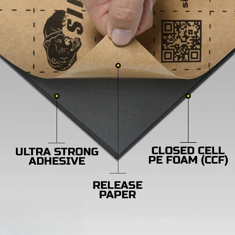 بطانة 157 (4 مم) ميل 36 قدم مربع لتخفيت صوت السيارة، رغوة خلية مغلقة وحصيرة عازلة للحرارة - مادة مميت صوت رغوة البولي ايثيلين #2