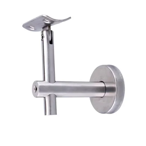 1pc Stair Handrail Brackets Guardrail Hardware Wall Support Hand Rail Balustrade Stairs Accessories Adjustable Brackets Silver