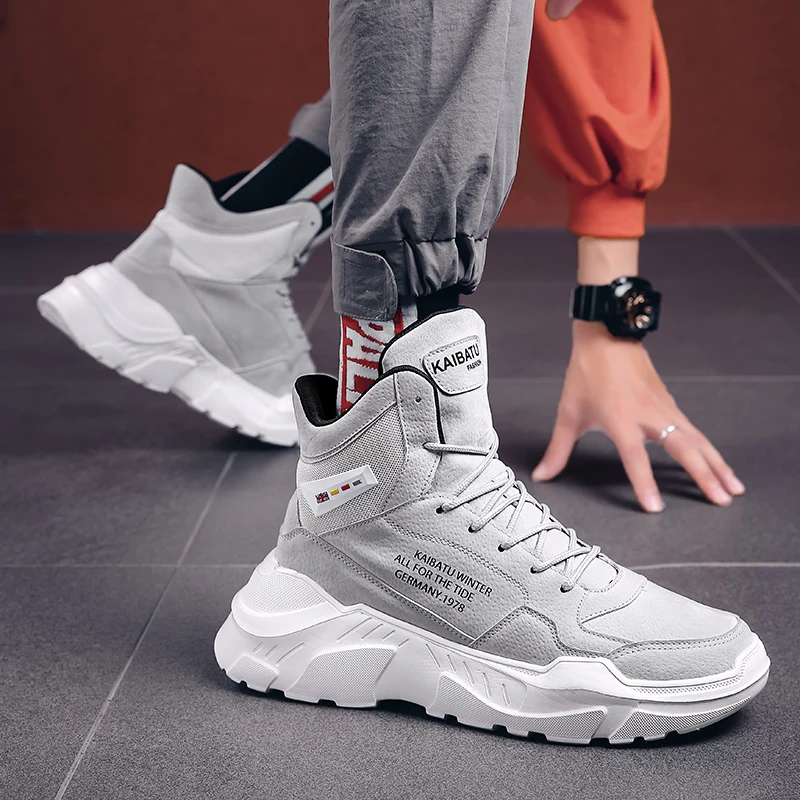 Hiking Shoes Men High-top Shoes Anti-slip Outdoor Sports Shoes Men Mountain Climbing Soft Breathable Casual Sneakers Men Shoes