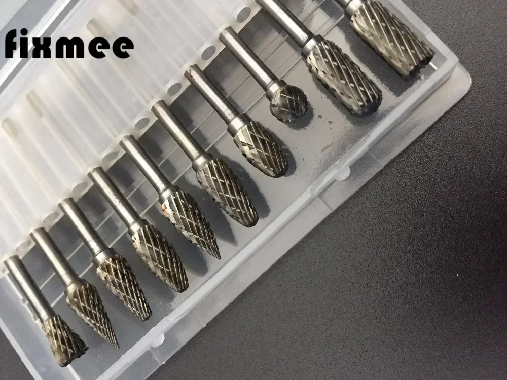 10pcs Tungsten Steel Grinding Head Tungsten Carbide Burrs Sets Mini Drill Diamond Burs Material Tungstenio Dremel Accessories