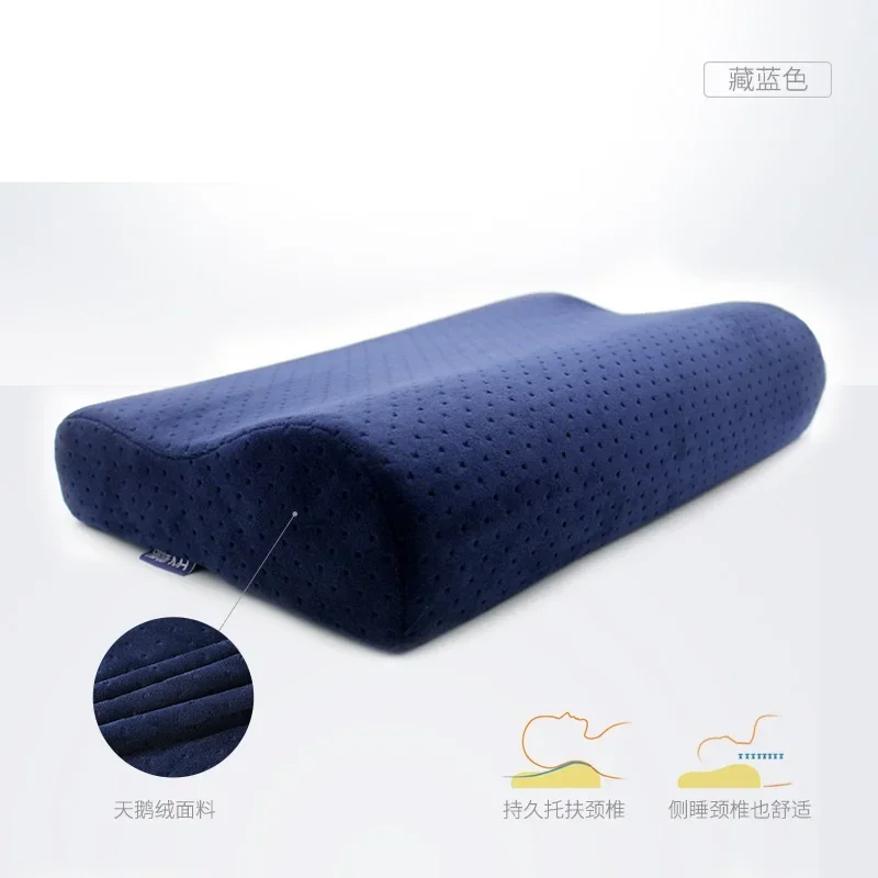 Wave Pillow Space Memory foam orthopedic design neck pillow High-density foam floral sleeping pillow Super Soft Cervical