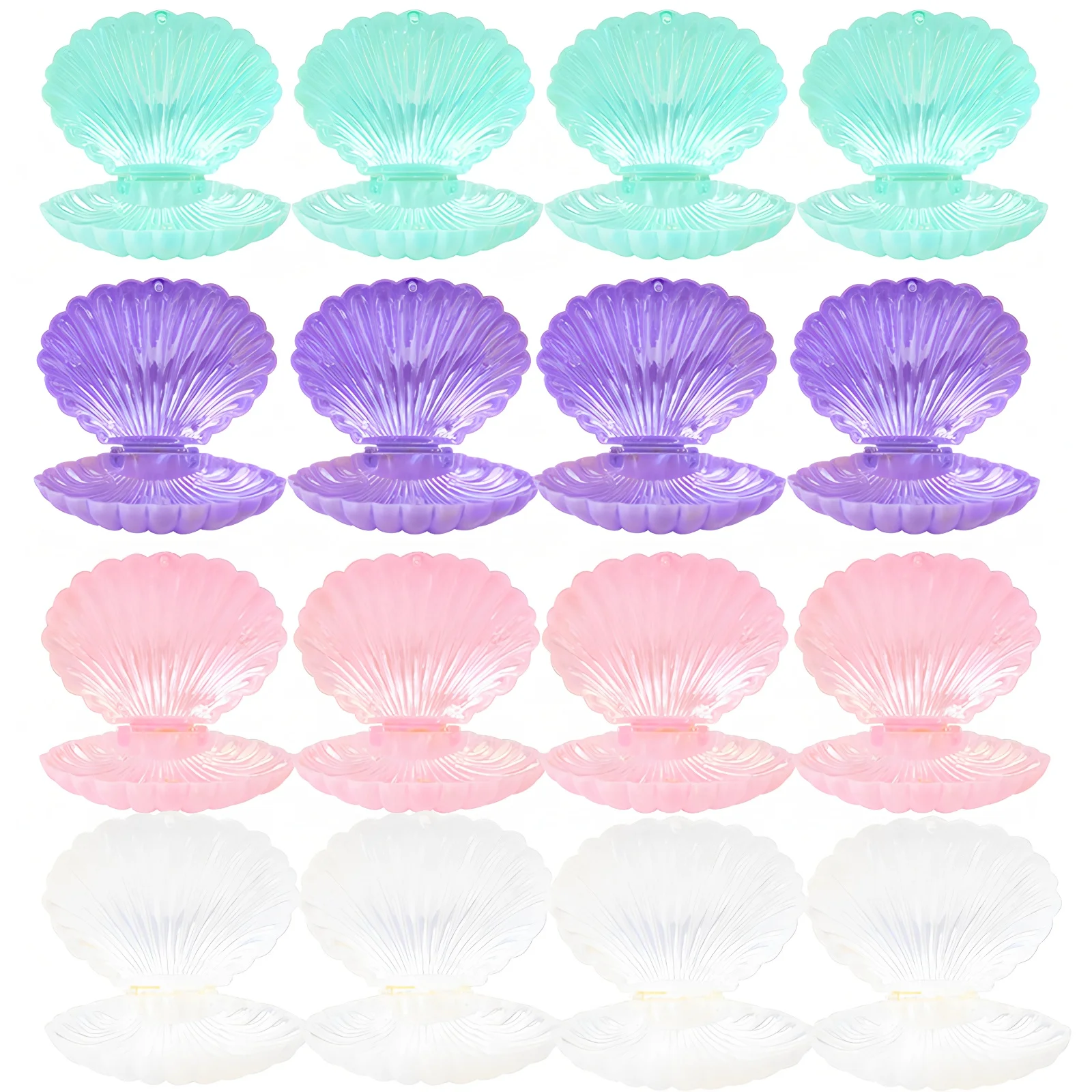 

10pcs Colorful Shell Mermaid Theme Storage Boxes - Birthday Party/Baby Shower/Wedding Gift Wrap Jewelry Box Decoration
