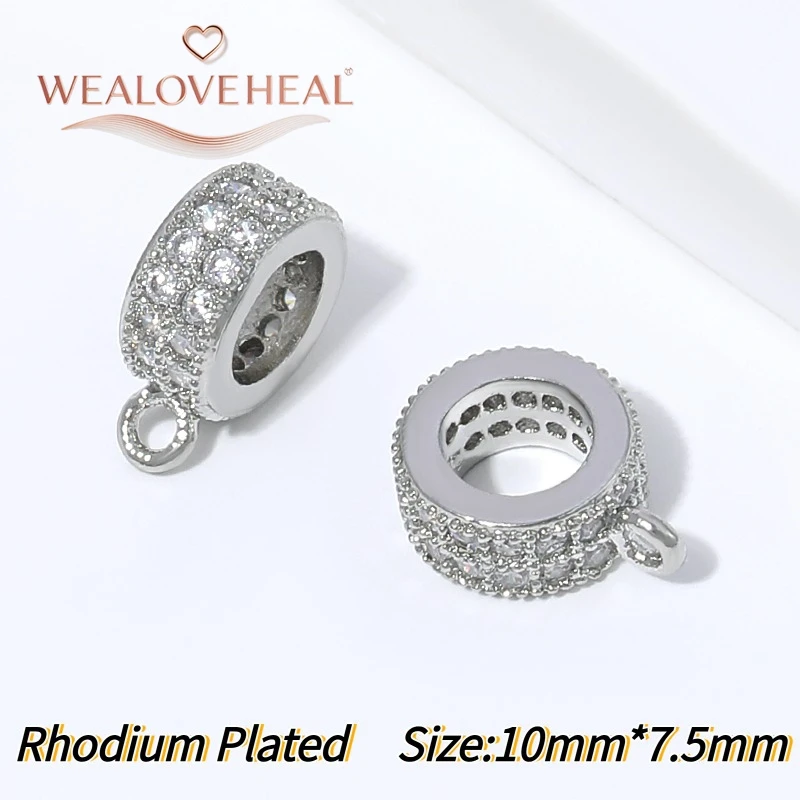 18K vergoldeter Messing-Micro-Pave-Zirkon-Rundverbinder für DIY-Perlenkettenanhänger, Schmuckherstellungszubehör – Detail 28