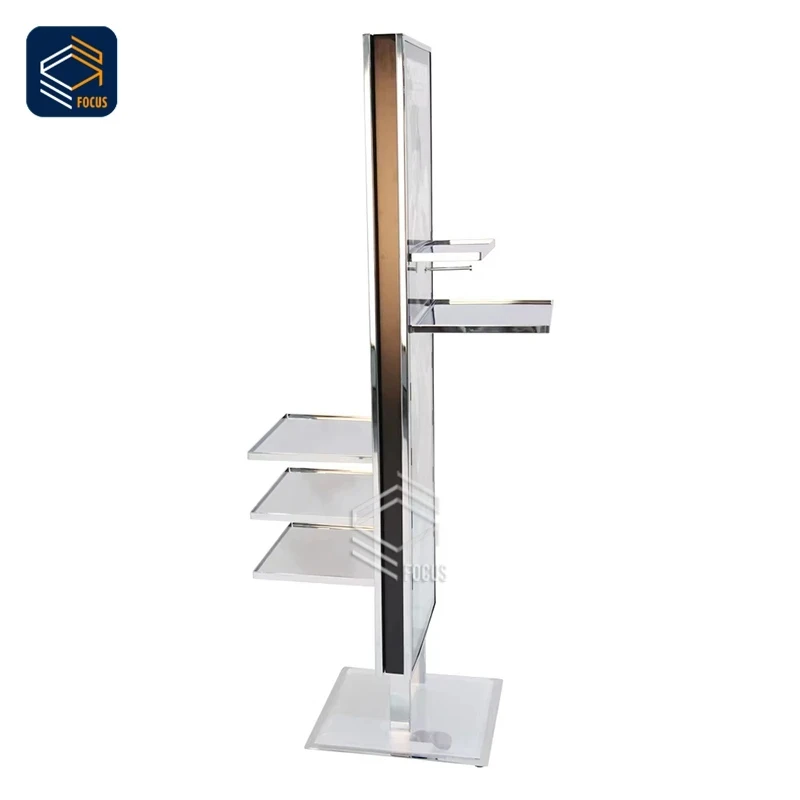 custom.Custom Black Slatwall Display Tower Mobile Design Retail Product Showcase Unit