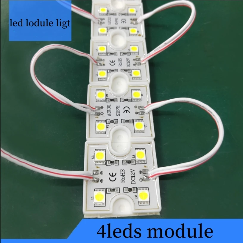 Super Bright Waterproof 40PCS LED 5050 4 LED Module white DC 12V 4Leds square led modules lighting