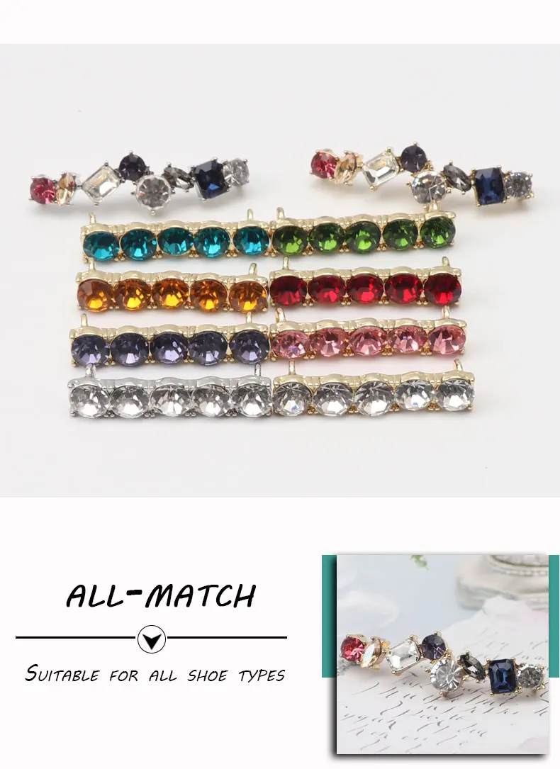 Shoes Flower Tide with Shiny Rhinestone Creative Couple Shoelaces Buckle Decoration Ins Canvas Shoelace Accessories Sneakers 1pc