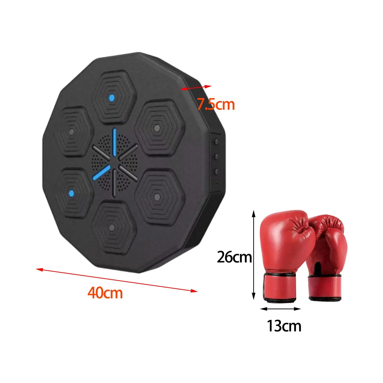 Interactive Music Boxing Machine with Gloves for Hand Eye Coordination Reaction Speed Training