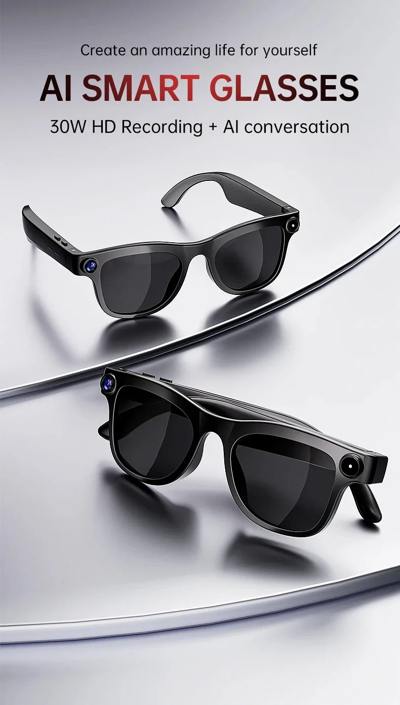 Lenovo AI Smart Glasses 1600W HD 8K Aufnahmekamera Foto Sprachanruf Übersetzung Bluetooth AI Kamera-Brille für Männer Frauen Neu – Detail 1
