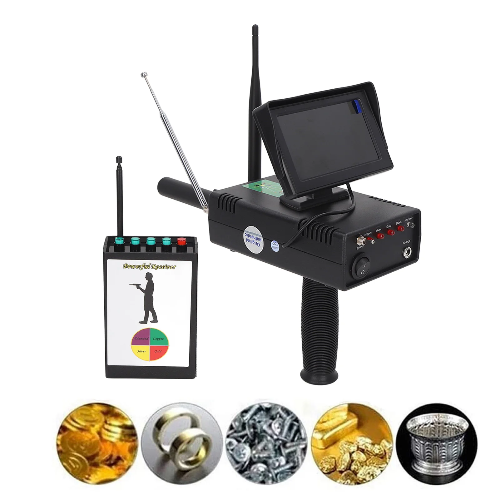 Remote Metal Detector Rechargeable Sensitive Fast Scanning Underground Metal Finder for Gold AC100‑240V new