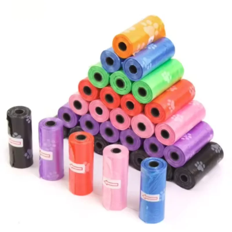 Multi-Color Pet Garbage Bag Continuous Roll Outdoor Dog Poop Bag Cat Shovel Poop Bag Eco-Friendly Pet Cleaning Supplies