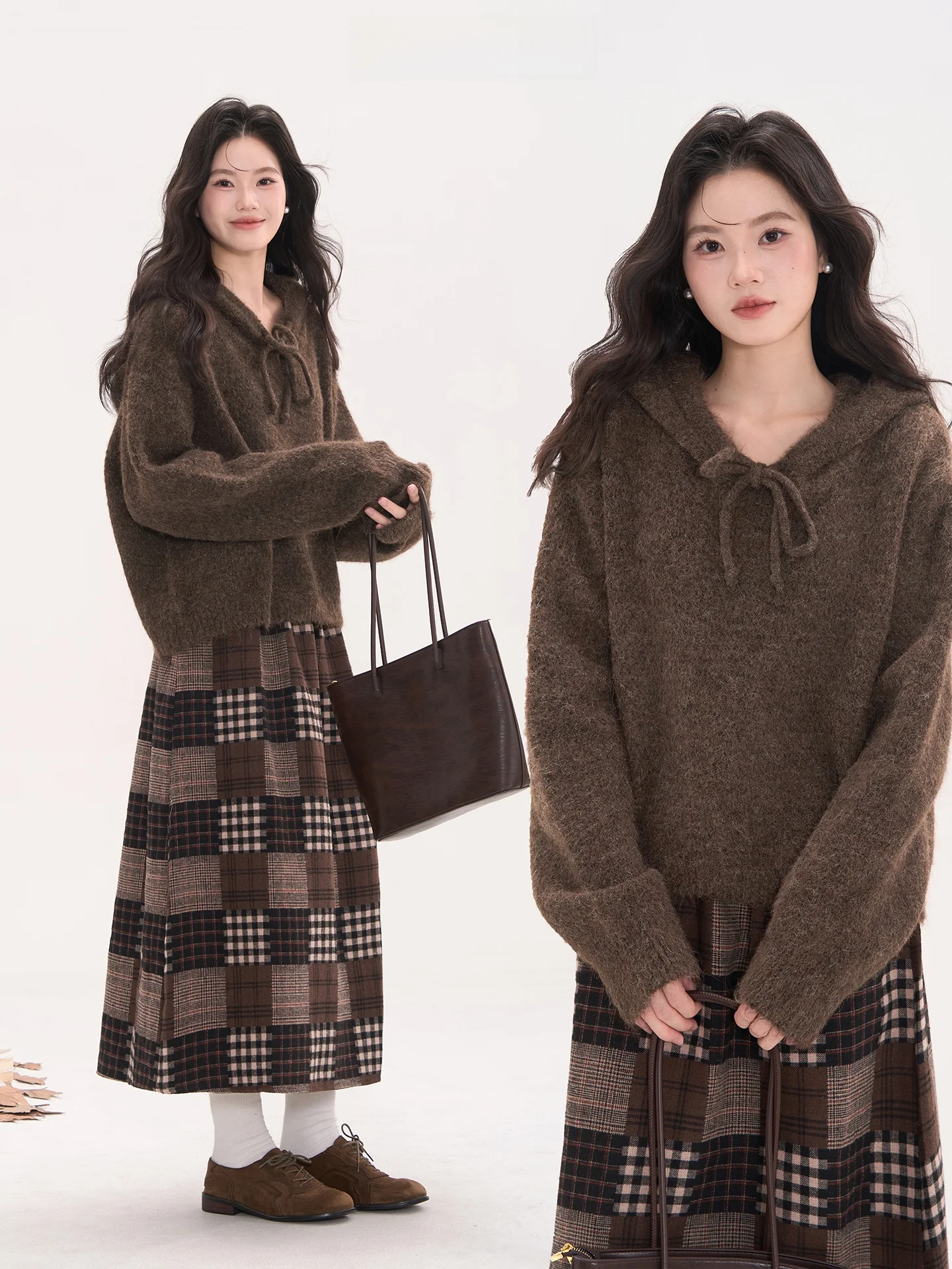 

Вязаная утепленная толстовка Heme для женщин, свитер на весну-осень, повседневный, из смесовой ткани (полиэстер, шерсть, нейлон), с длинными рукавами, китайское производство