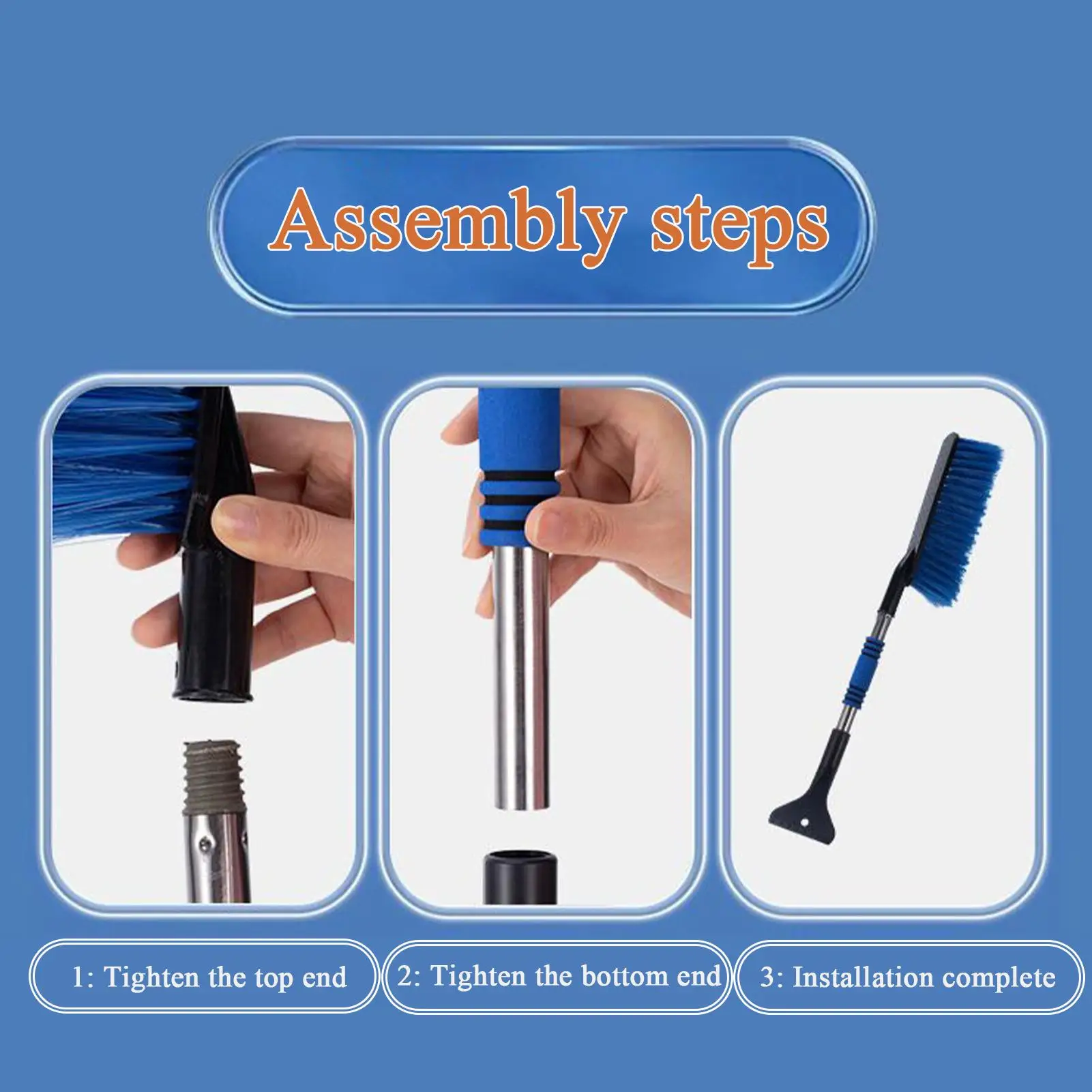Car Snow Brush And Ice Scraper Extendable Winter Automotive Cleaning Supplies Windshield Ice Cleaning Tool For Drivers Adventure
