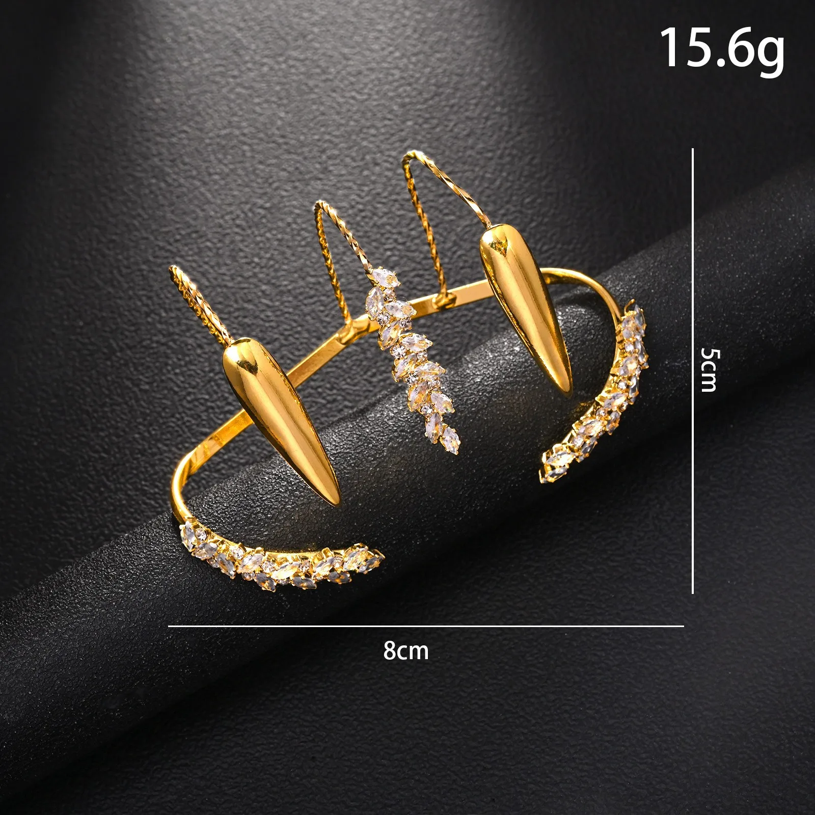 Edgy Wheat-Shape Crystal Open  - Edgy Formal Wear Women 评论和价格