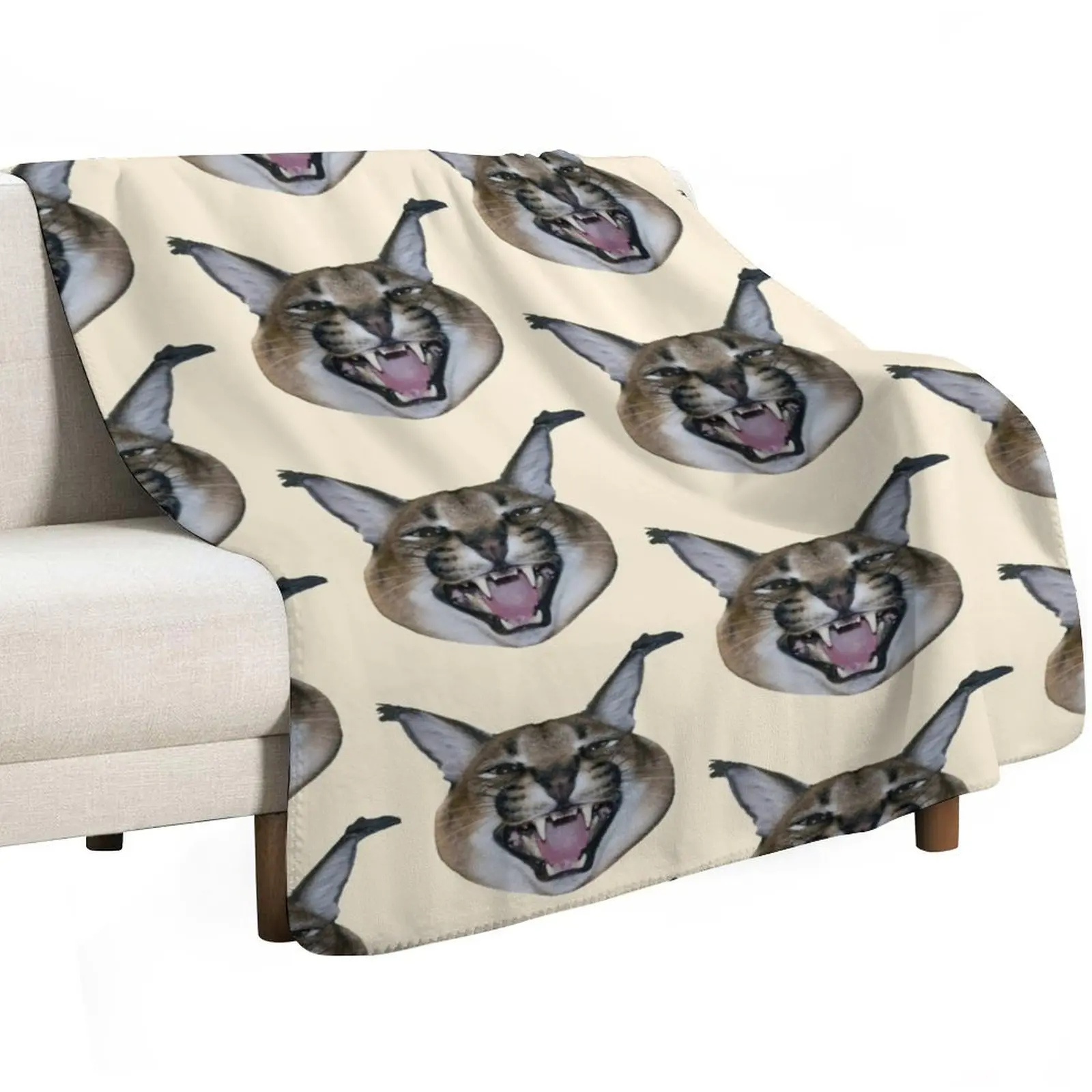 

Big Floppa angry Throw Blanket Decorative Beds Decorative Sofa Custom Blankets