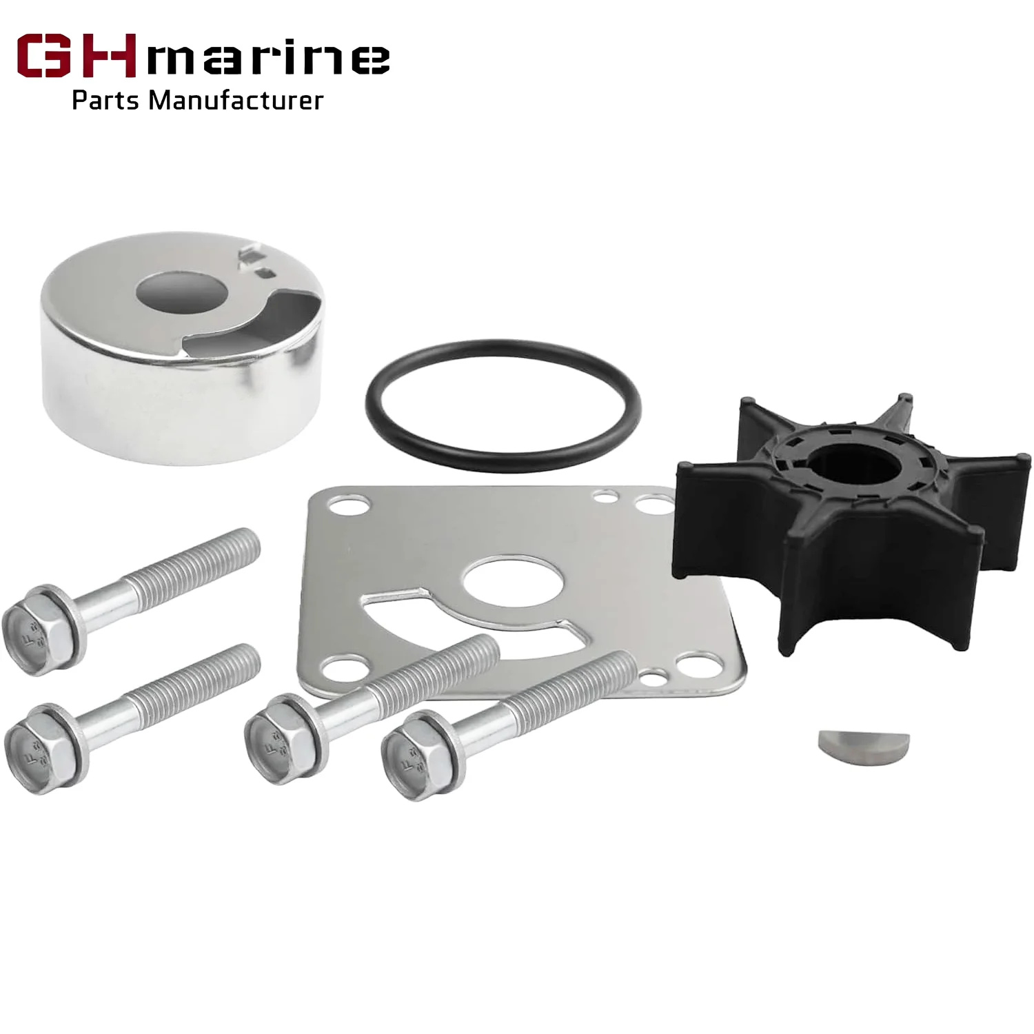 

Marine Water Pump Impeller Repair Service Kit for Yamaha 20 25 HP 2 Stroke Outboard Engines 6L2-W0078-00 18-3431