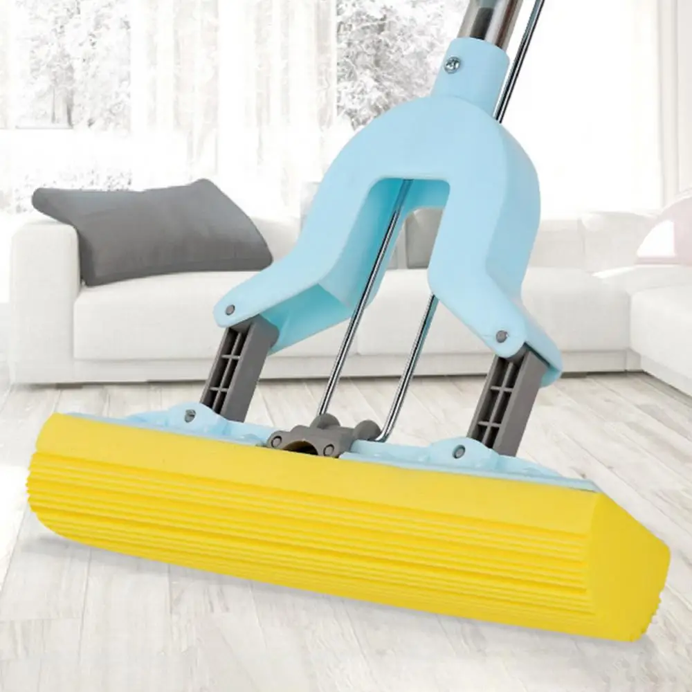 Strong Water Absorption Mop Household Double Roller Cleaning Foam Sponge Telescopic Head Steam швабра с ведром отжимом Cleaning