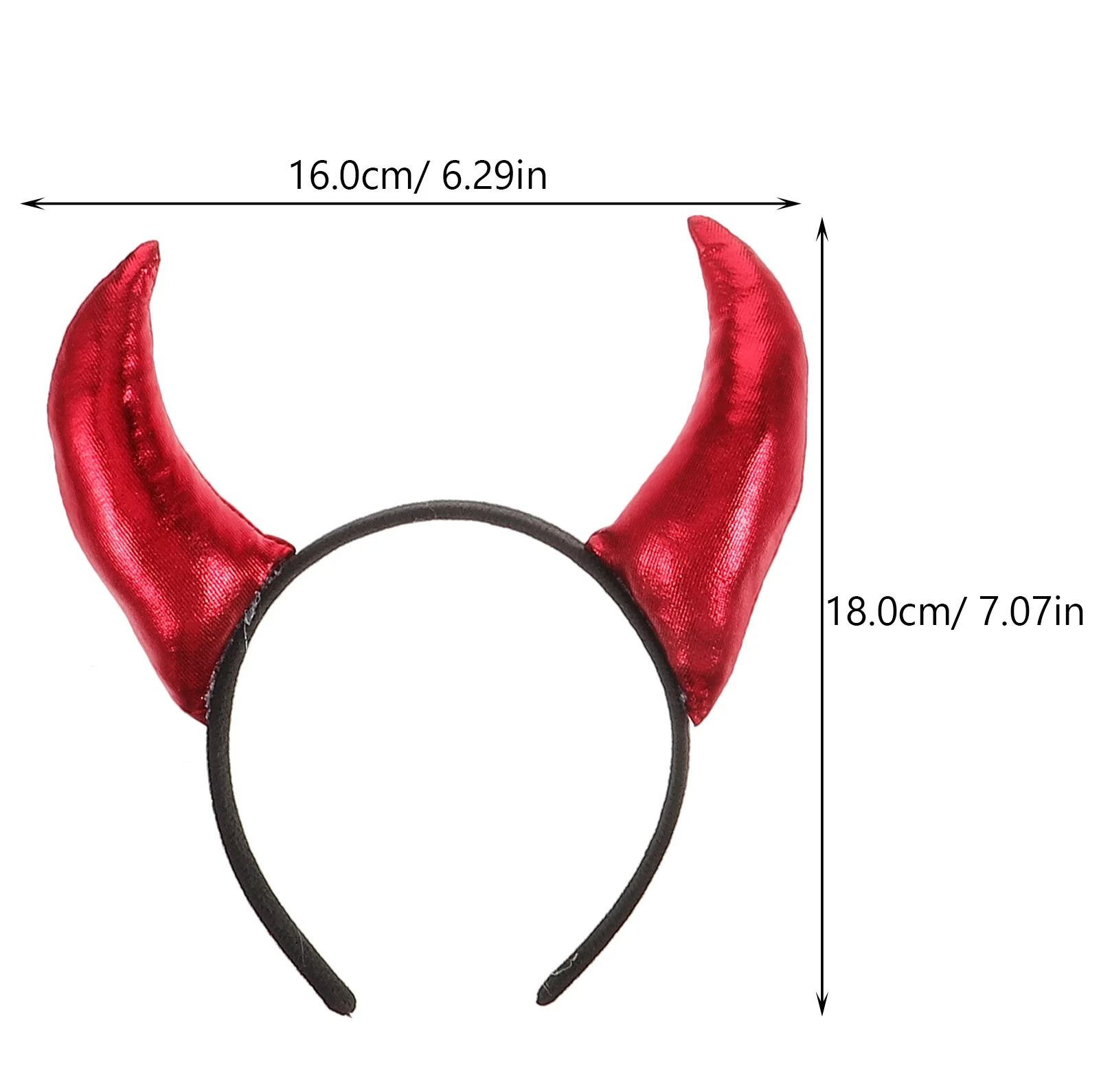 1Set Duivel Vleugels Hoorn Hoofdband Kostuum Set Rode Elastische Haarhoepel voor Halloween Carnaval Cosplay Party Festival Gift Accessoire