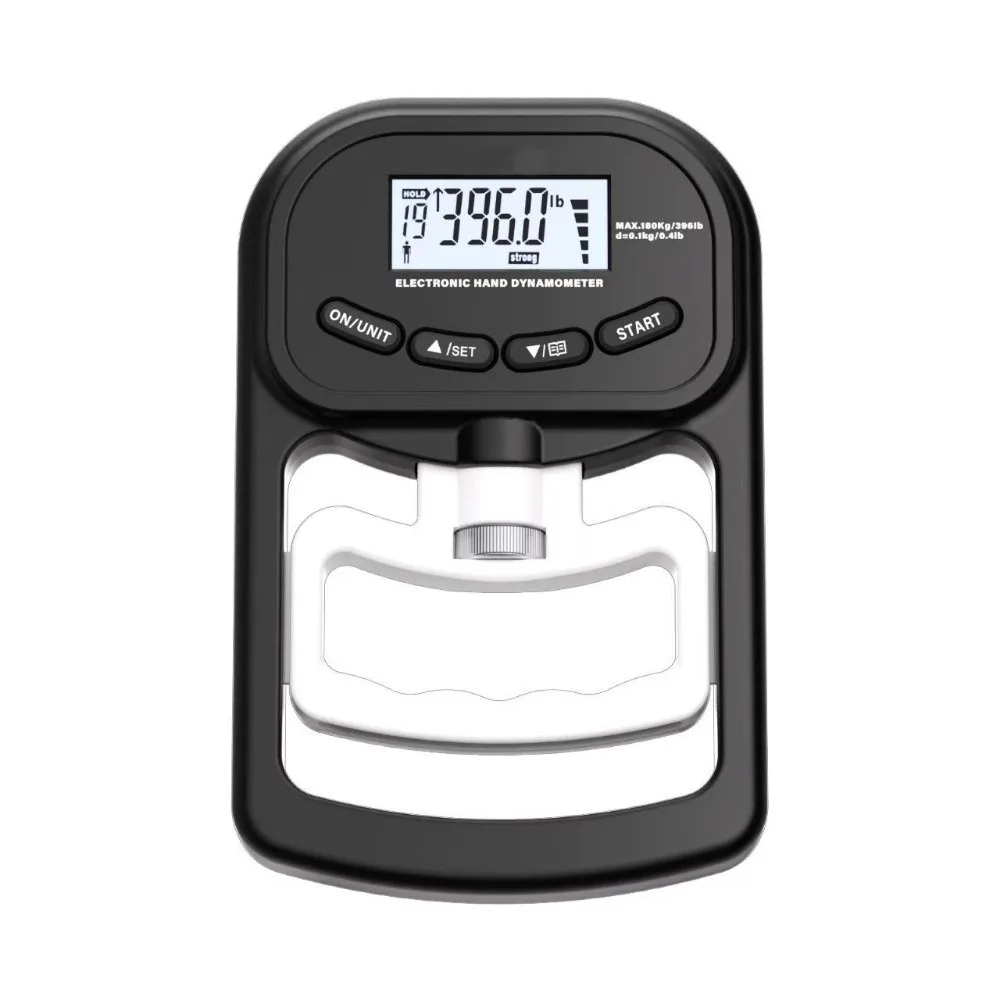 180kg Hand Grip Strength Trainer 0.1kg 0.4lb Division Adjustable Grip Grip Strength Tester ABS Front Control Buttons