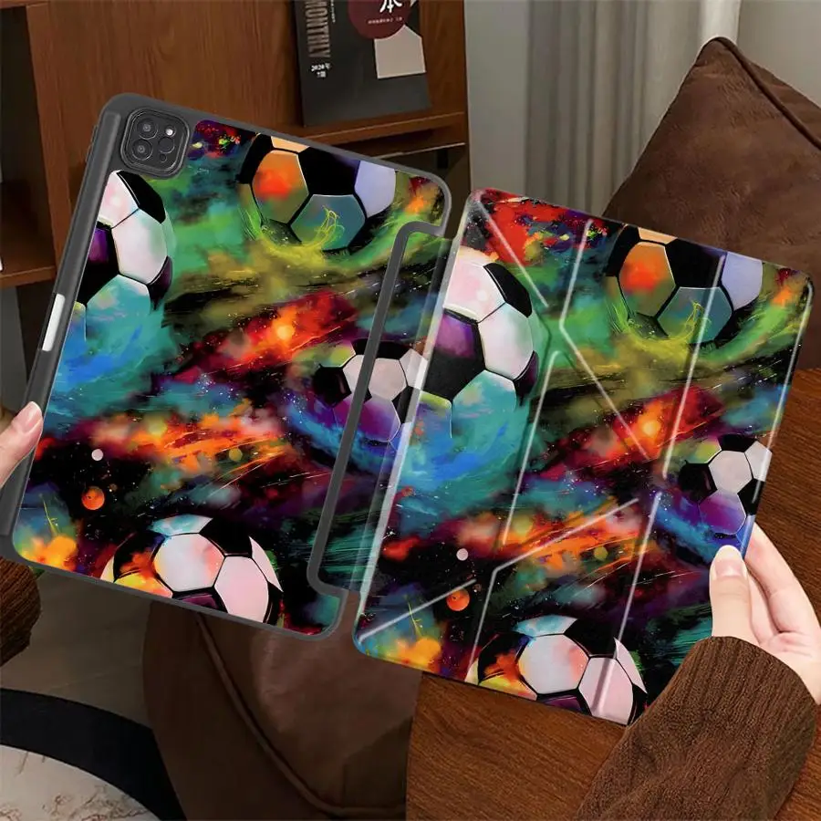 

Чехол для планшета iPad Pro 11-го, 10-го, 9-го, 8-го, 7-го поколений, 12.9 дюймов, Air 4, 5, M3, M2, M4, 11 дюймов, Mini 6, 7, Pro 2025, с держателем, полностью закрывающий корпус
