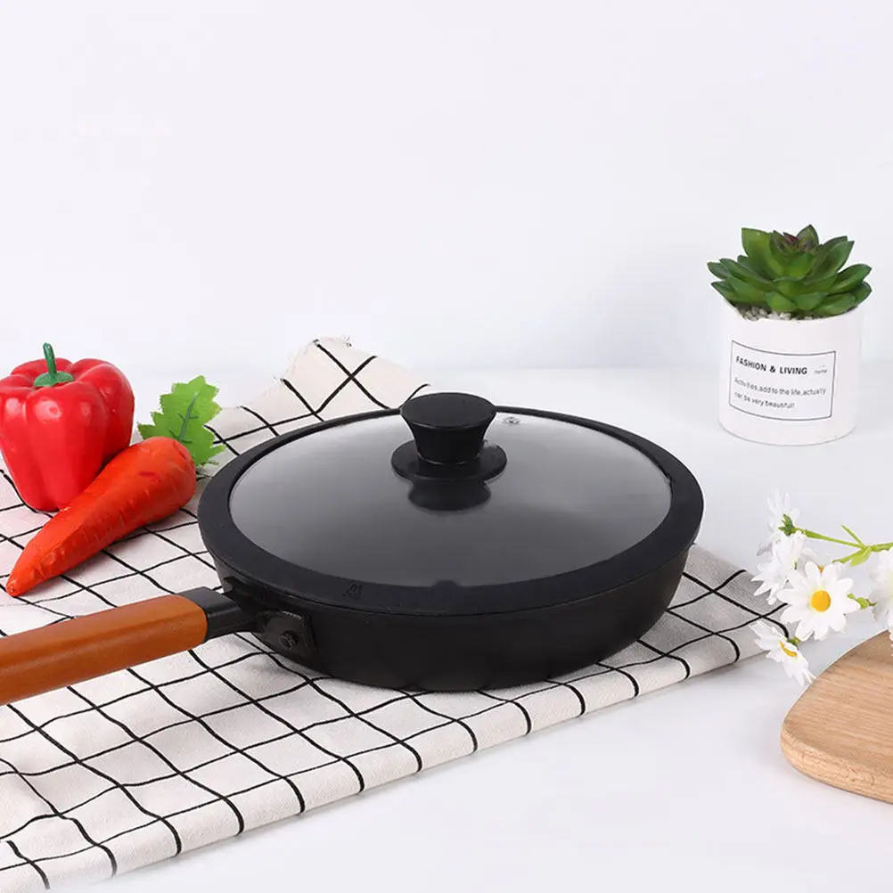 1Pcs Silicone-Edged Round Tempered Glass Pot Lid with Standing Heat-Resistant Handle Visible Pressure-Balancing Vent Universal