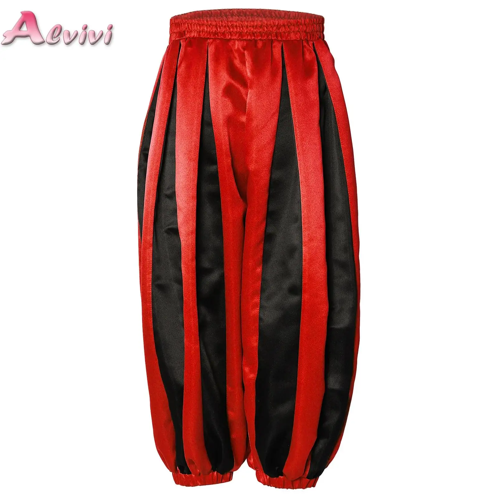 

Halloween Costume Kids Boys Renaissance Medieval Pirate Circus Clown Cosplay Knight Trousers Gothic Viking Joggers Casual Pants