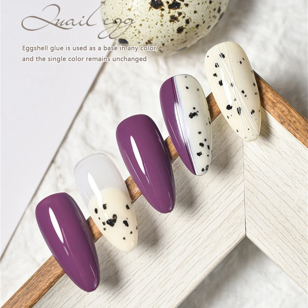 Safety And Environmental Protection Eggshell Nail Polish Lasting Quail Egg Shell Glue Easy To Remove Small Eggshell Glue Uv Gel