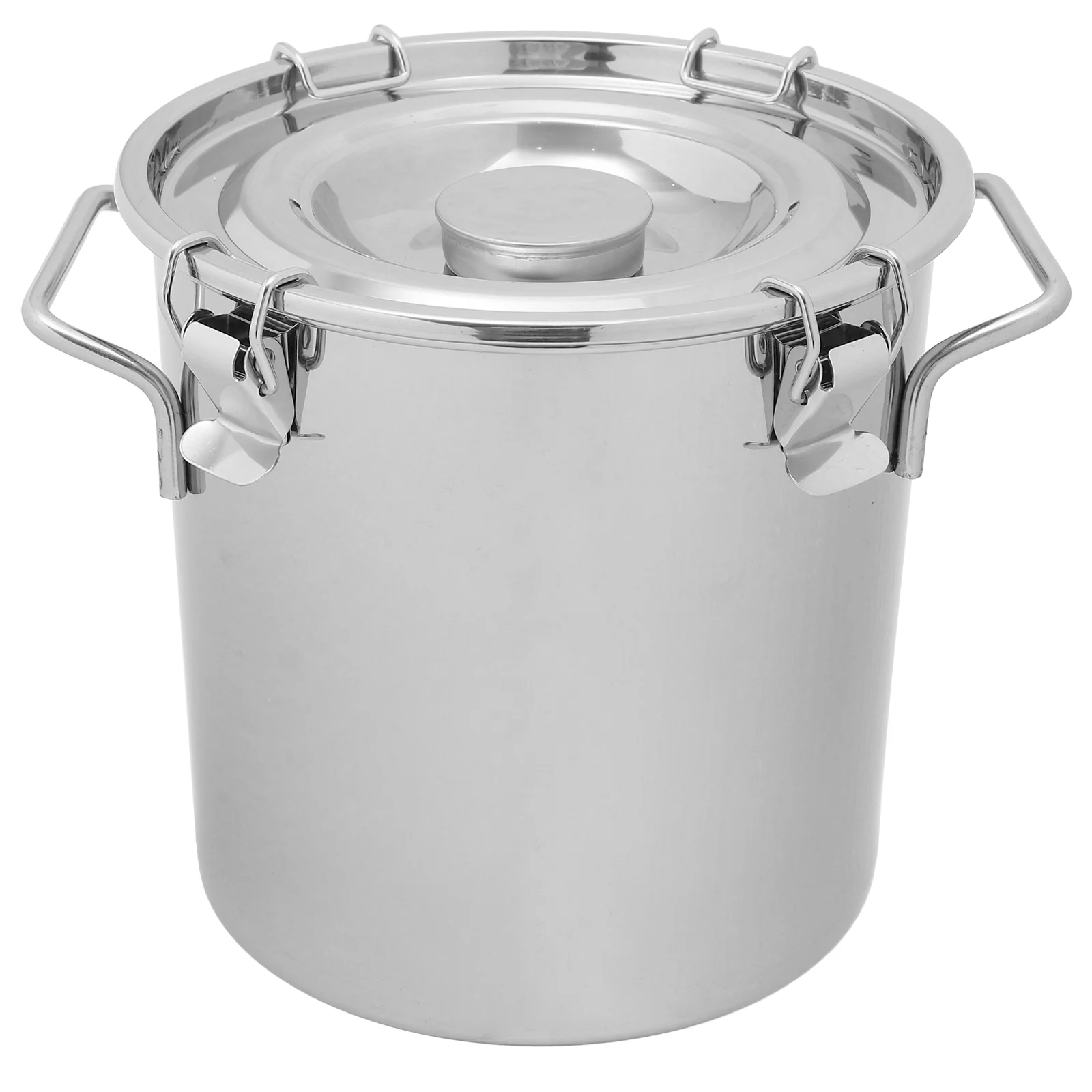 Stainless Steel Sealed Bucket Food Storage Multi-function Container Metal Barrel Household 304 Canister